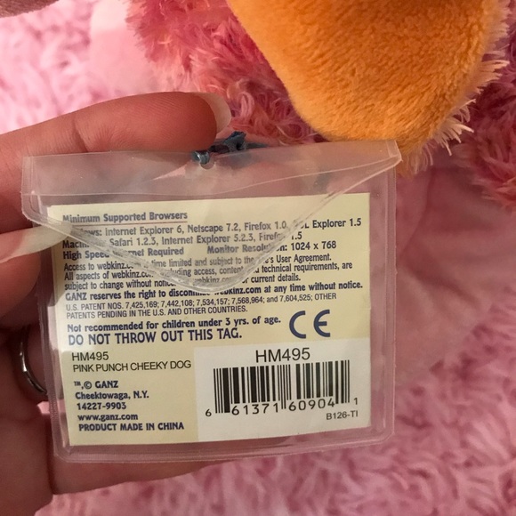 webkinz pink punch cheeky dog